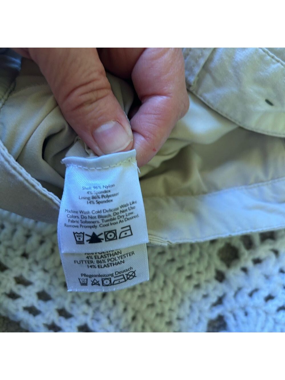Eddie Bauer Womens Adventure Skort Lined Skirt Shorts Tan Size 10 Golf Vacation - Picture 9 of 13